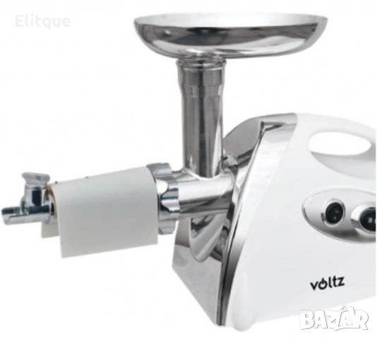 Месомелачка Voltz, 1400W, приставка за домати, бял, черен, червен, снимка 4 - Друга електроника - 52832061