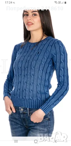 POLO Ralph Lauren Cable Pima Cotton Size XS НОВОЧ ОРИГИНАЛ! Дамски Пуловер!