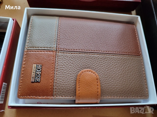 Мъжки портфейл естествена кожа 