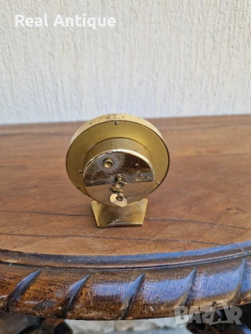 Антикварен колекционерски немски бронзов часовник будилник Junghans , снимка 7 - Антикварни и старинни предмети - 51083525