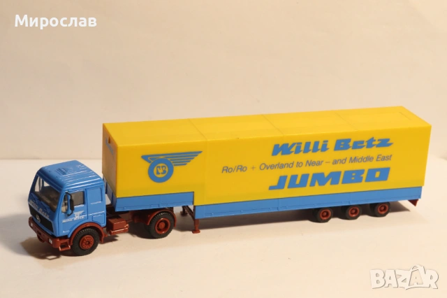 HERPA H0 1/87 MERCEDES WILLI BETZ МОДЕЛ КАМИОН, снимка 9 - Колекции - 53378067