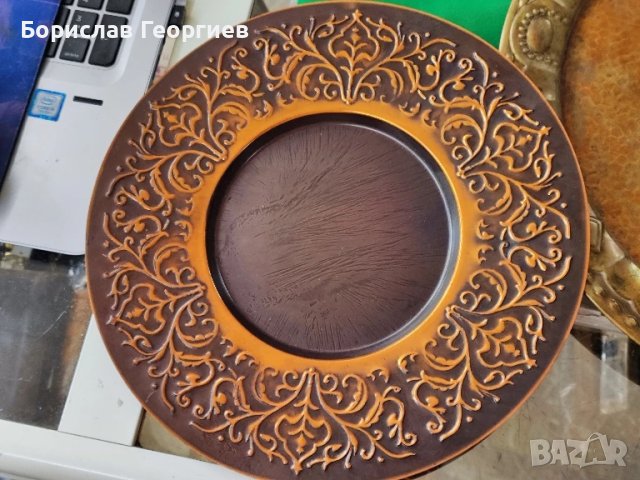 Медна чиния за стена бакър