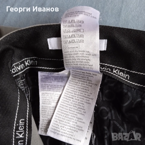 КАТО НОВИ CALVIN KLEIN W34/L34 CEMENT GRAY Straight Fit оригинални дънки CK jeans, снимка 8 - Дънки - 53512550