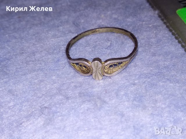 СТАРИНЕН ФИЛИГРАНЕН СРЕБЪРЕН ВИСОКА ПРОБА ПРЪСТЕН ВЪЗРОЖДЕНСКИ РЪЧНА МАЙСТОРСКА ИЗРАБОТКА 11268, снимка 3 - Антикварни и старинни предмети - 40475739