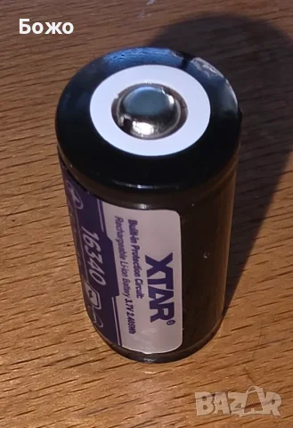 Нова презареждаема Йонно-Литиева Батерия Xtar 16340 650mAh, снимка 3 - Батерии, зарядни - 56130606