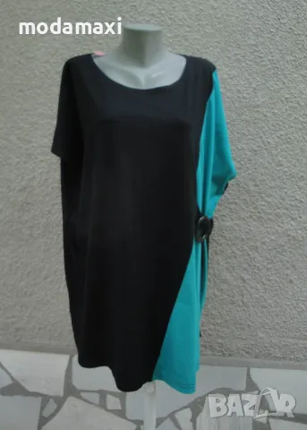 5XL Нова   туника  в зелено и черно , снимка 1