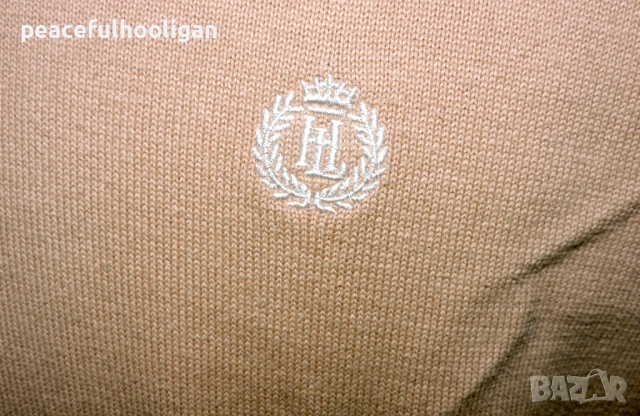 Henri Lloyd Mens Light Beige V-Neck Long Sleeve Cotton Casual Jumper Size Large, снимка 11 - Пуловери - 53392836