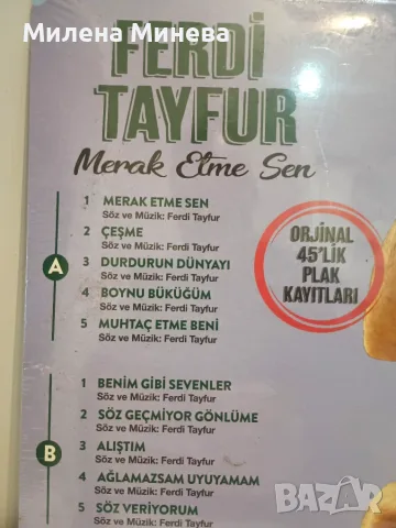 Грамофонни плочи на ,,Ferdi Tayfur,,, снимка 4 - Грамофонни плочи - 56327789