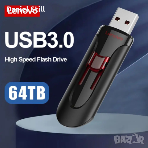 USB FLASH Lenovo, Type C 64TВ, Флашка Тип С 64ТВ, снимка 1