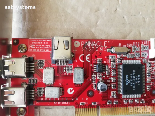  PCI 3-Port 1394 FireWire Adapter Card Pinnacle Booster 2B v1.0, снимка 7 - Други - 48131291