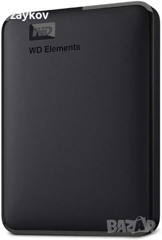 Преносим външен твърд диск WD 1 TB Elements - USB 3.0, черен, снимка 2 - Външни хард дискове - 44610517