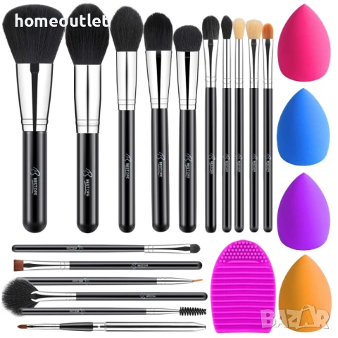 ПРОМОЦИЯ Комплект четки и гъби за грим (21 части) BESTOPE MAKE UP BRUSH BP02020-BLK/X0017FIQF1