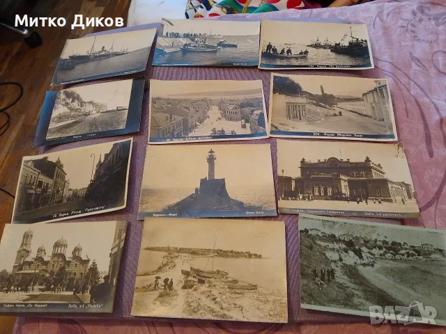 Винтидж пощенски картички от около 1920г.- Варна-Бургас-София-Рожд.Христово но 135х97 мм