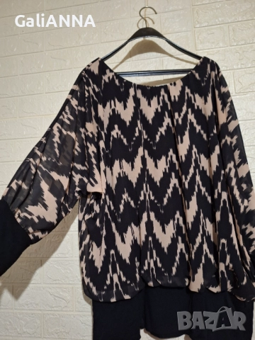 СТРАХОТНА ТУНИКА В ЕФЕКТЕН ДЕСЕН 2XL-4XL, снимка 5 - Туники - 51476793