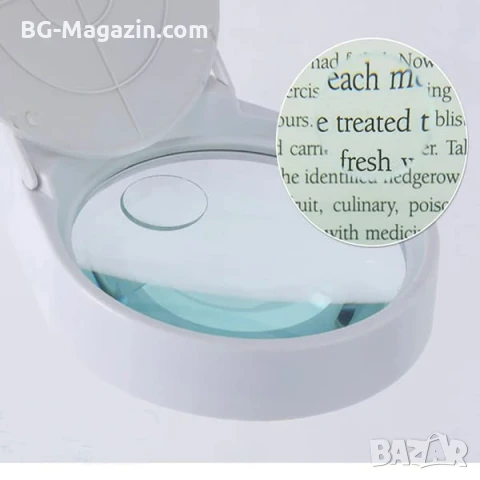 Професионална голяма увеличителна настолна лупа с щипка LED осветление за четене гоблени бродиране, снимка 3 - Други инструменти - 50920943