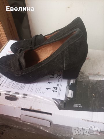 Черни велурени обувки, снимка 3 - Дамски елегантни обувки - 41229585