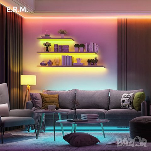 Интелигентна RGB LED лента Govee H6110, Wi-Fi, Bluetooth, Музикална синхронизация, Цветна светлина, , снимка 2 - Лед осветление - 40980674