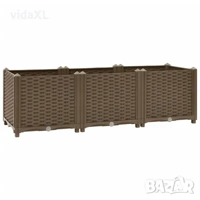 vidaXL Повдигната леха, 120x40x38 см, полипропилен (SKU:316517), снимка 1 - Градински мебели, декорация  - 48351154