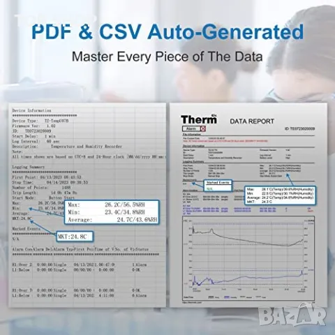 Нов Цифрова сонда Уред Регистратор на данни за температурата и влажността, снимка 6 - Други стоки за дома - 50038566