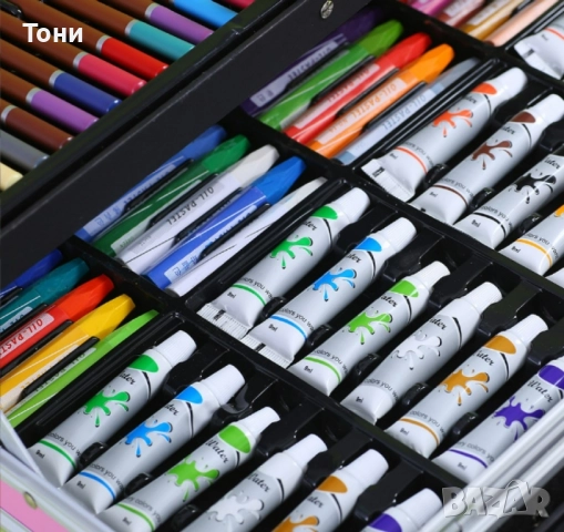 Творчески комплект за рисуване с изключително разнообразие от цветове, снимка 4 - Ученически пособия, канцеларски материали - 51705949