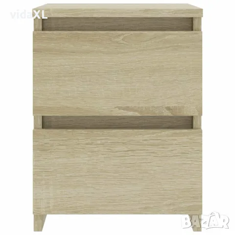 vidaXL Нощни шкафчета, дъб сонома, 2 бр, 30x30x40 см, инженерно дърво, снимка 4 - Шкафове - 56147695