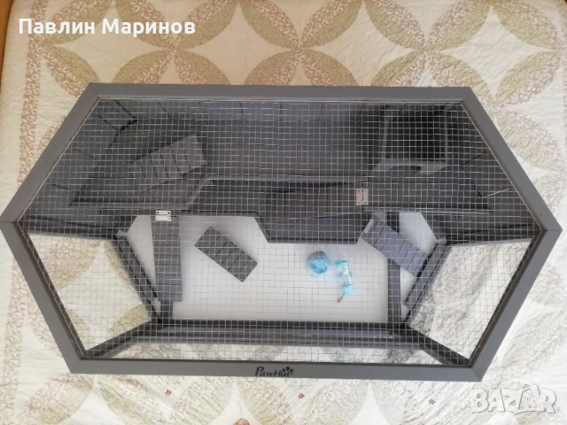 Клетка Кафез Къща Дом PawHut за Хамстери Джербили Мишки Малки Животни Гризачи Домашни Любимци 3 Нива, снимка 14 - Хамстери - 53841413