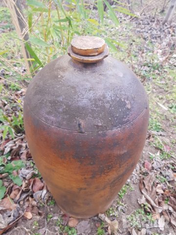 Голям стар керамичен оцетник, снимка 3 - Колекции - 35707508
