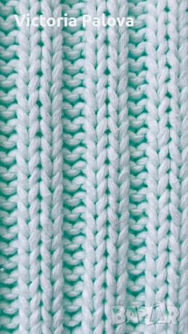 Плетена блуза тюркоазен цвят ANN LLEWELLYN ESQ, снимка 5 - Блузи с дълъг ръкав и пуловери - 53307902