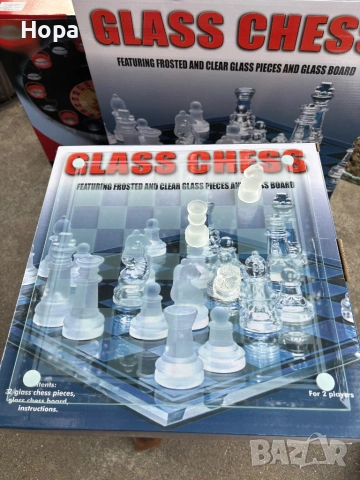Стъклен шах , снимка 5 - Шах и табла - 53844273