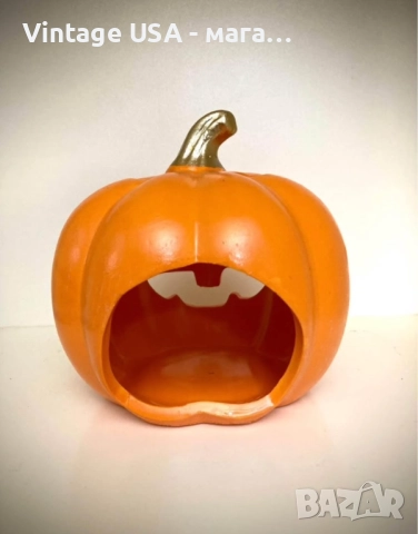 Декоративен керамичен свещник за Хелоуин / Halloween, снимка 2 - Декорация за дома - 52168324