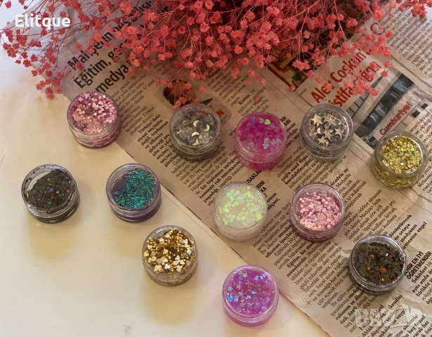 ✨ Цветен блясък за лице и коса MISS ROSE, снимка 2 - Козметика за лице - 53577610