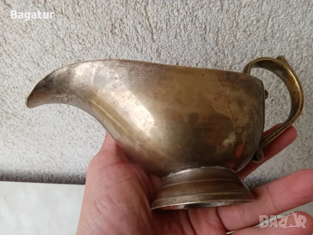 Сосиера арт деко бронз,масивна,бронзова каничка,, снимка 4 - Антикварни и старинни предмети - 47824191