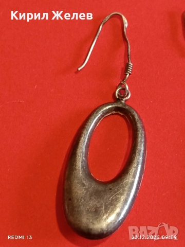 Луксозни овални сребърни обеци с ювелирно инкрустирани кристали стил и елегантност 40360, снимка 8 - Обеци - 52881828