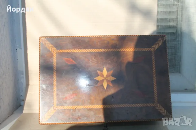 Дървена кутия за бижута, снимка 4 - Антикварни и старинни предмети - 48499960