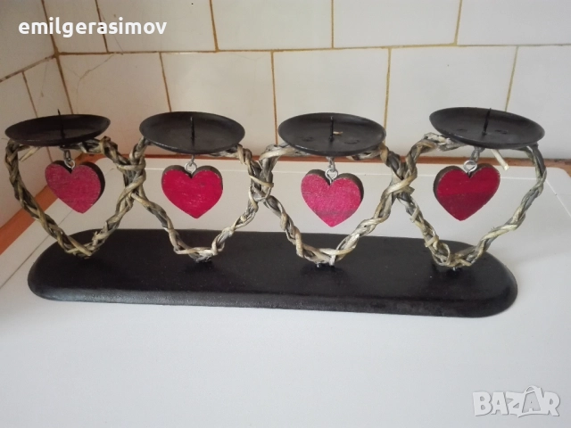 Свещник ковано желязо - четири броя., снимка 9 - Антикварни и старинни предмети - 31360489