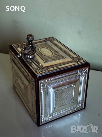 Страхотна Стара Рядка Кутия За Бижута Сребро И Дърво, снимка 8 - Антикварни и старинни предмети - 53838630