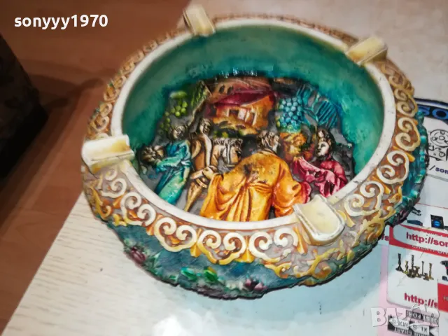 МАСИВЕН РЕЛЕФЕН ПЕПЕЛНИК 1301250650, снимка 7 - Антикварни и старинни предмети - 48658377