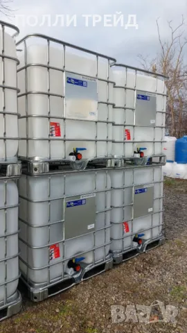 Резервоар за вода 1000 литра с метална решетка