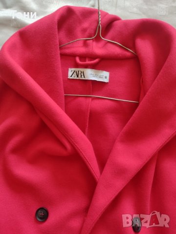Червен тренч Zara, снимка 3 - Якета - 42013650