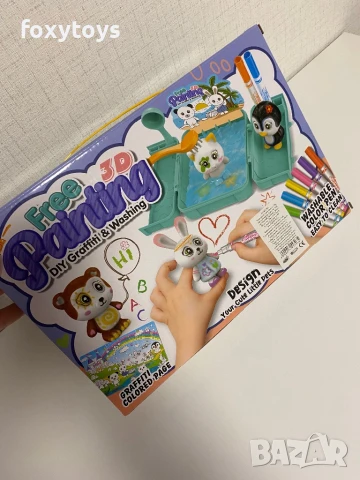 Комплект за оцветяване - 3 в 1 - фигури, куфарче, флумастери, снимка 5 - Образователни игри - 51187721