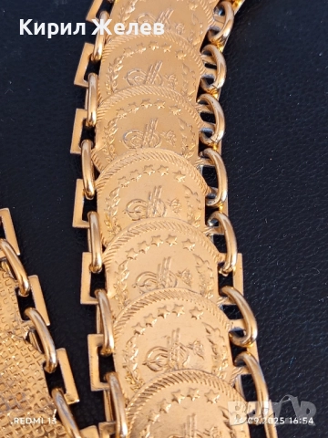 Златист колан тип Bindalli Kemeri с монети за сватби и специални поводи Турция 27109, снимка 8 - Колани - 51823559