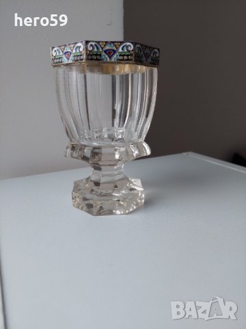 Стара Руска чаша с емайл-сребро 88/сребърна сребърни сребърно,злато/, снимка 4 - Антикварни и старинни предмети - 40112071