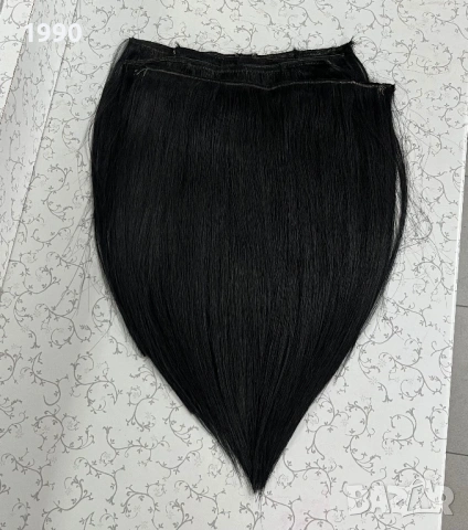 Естествена коса черна 180гр50см