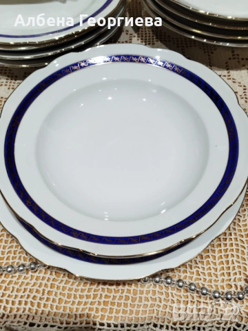 Полски порцеланов комплект  за хранене  ,,Ćmielów"💐, снимка 6 - Сервизи - 53081477