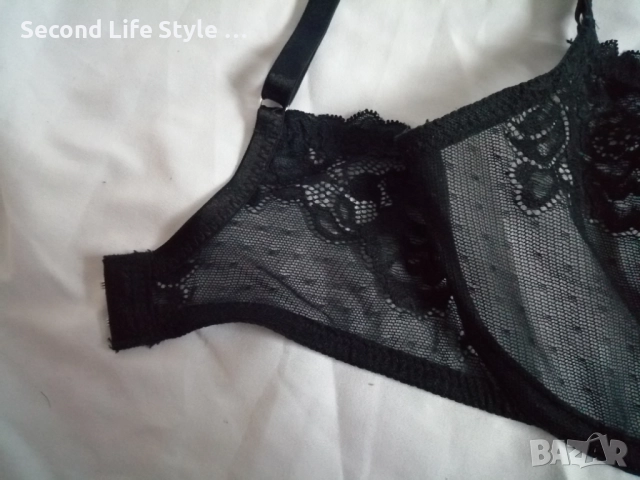 60H черен дантелен сутиен марка Change Lingerie (колекция Intimate), снимка 9 - Бельо - 52899953