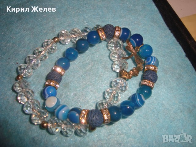 2 СКЪПОЦЕННИ ХЕНД МЕЙД ГРИВНИ ЧИСТ ПЛАНИНСКИ ФАСЕТИРАН КРИСТАЛ и ЛАЗУРИТ 18937, снимка 6 - Гривни - 34840372