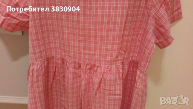 Рокля Benetton size XL, 100% памук, розова, снимка 11 - Детски рокли и поли - 42206756