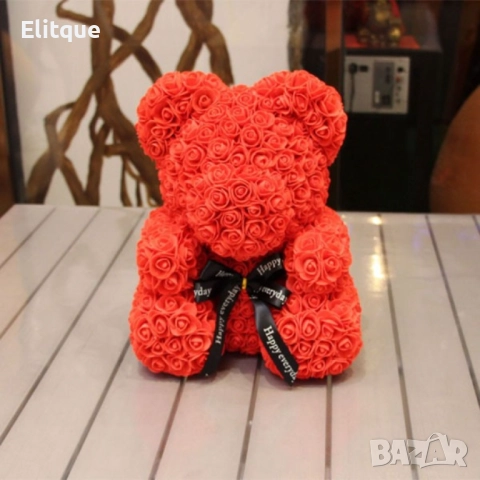 Мече изработено от рози с панделка , снимка 4 - Декорация за дома - 52787073