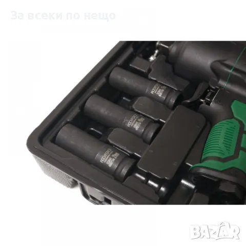 Пневматичен гайковерт с къс шпиндел 1450 Nм 1/2" RockForce с вложки и куфар, снимка 5 - Други инструменти - 50334378