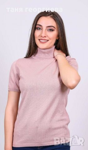 дамско поло къс ръкав с ламе, снимка 1